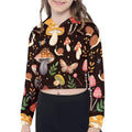 shirts à capuche courts pour adolescentes de 5 à 14 ans, tenues d'automne mignonnes, vêtements de ville, manches longues