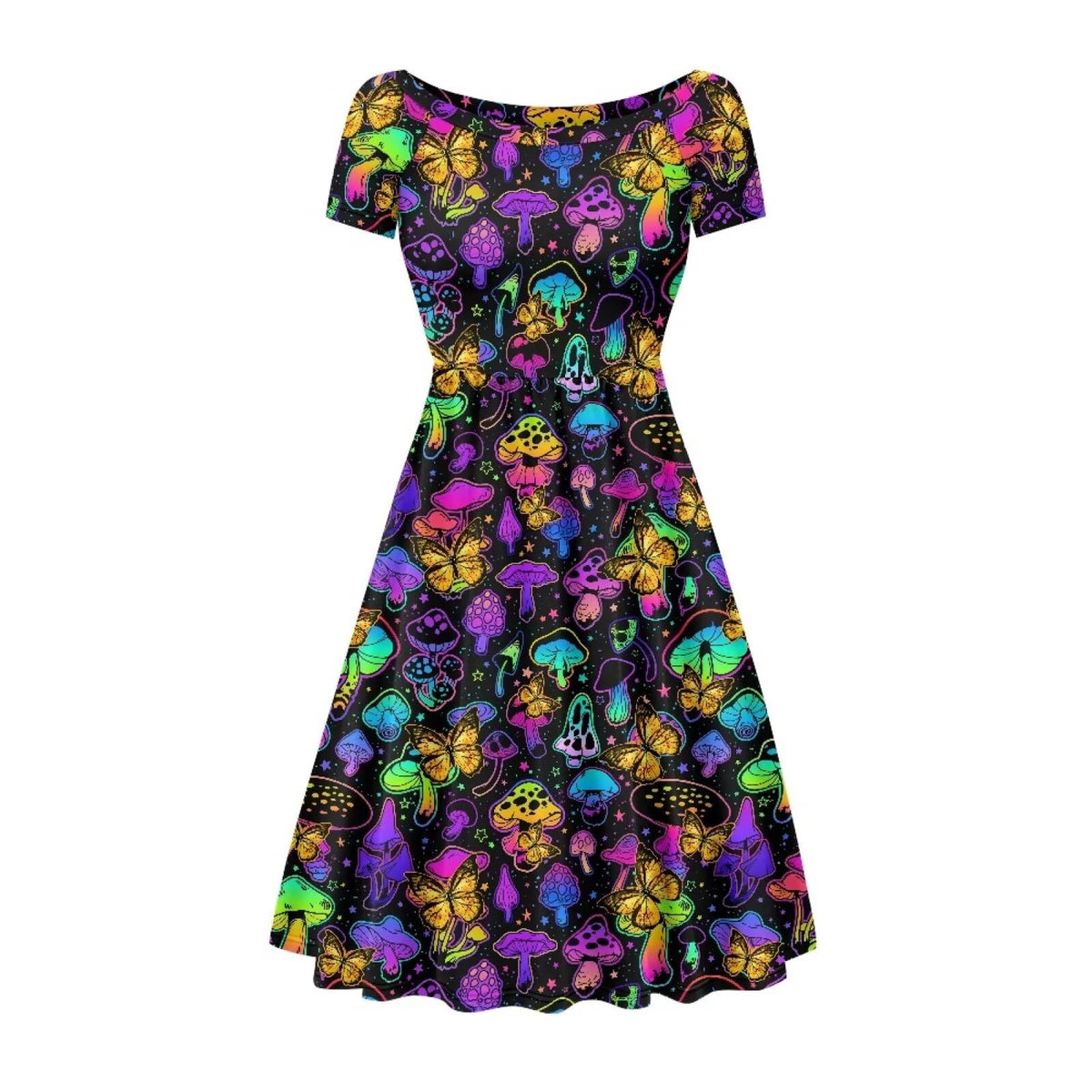 Robes d'été mi-longues pour femmes, grandes tailles, col bénitier, tenues d'automne, robe élégante et décontractée, tailles XS à 4XL